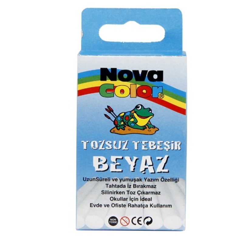 TBS B Beyaz tozsuz tebeşir - 10'lu paket TBS B Beyaz tozsuz tebeşir - 10'lu paket