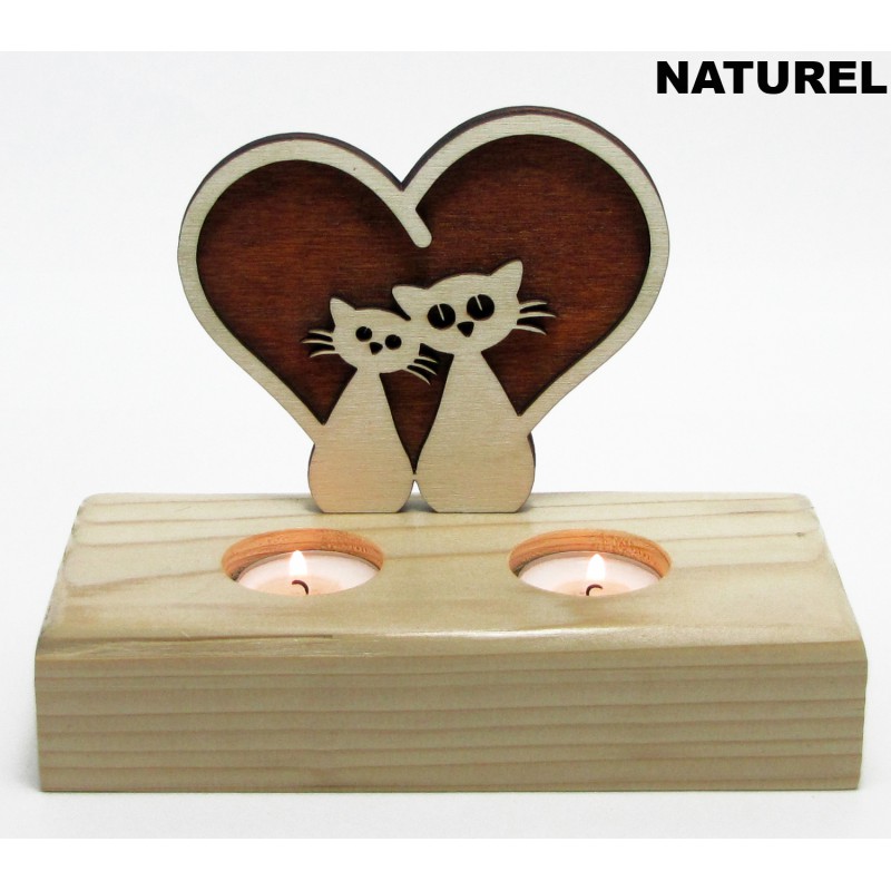 B&D Ahşap Tealight Mumluk Catlove B&D Ahşap Tealight Mumluk Catlove