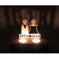 B&D Ahşap Tealight Mumluk Game Over..
