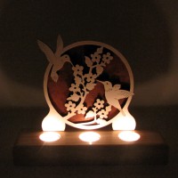 B&D Ahşap Tealight Mumluk Arıkuşu..