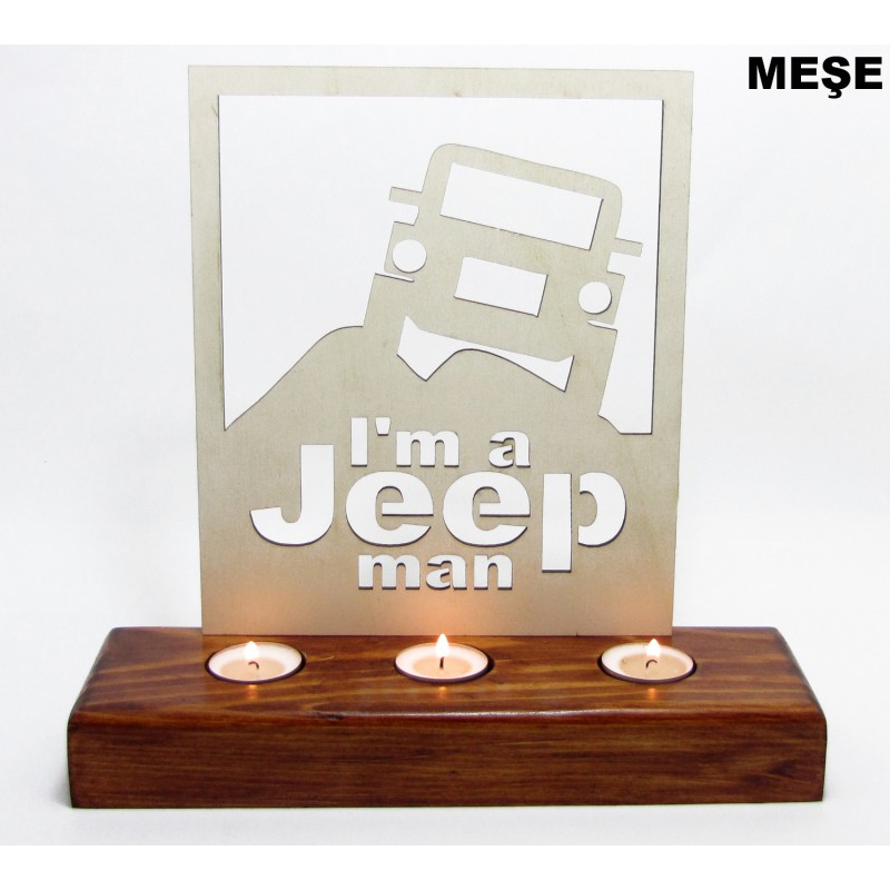B&D Ahşap Tealight Mumluk Jeep B&D Ahşap Tealight Mumluk Jeep