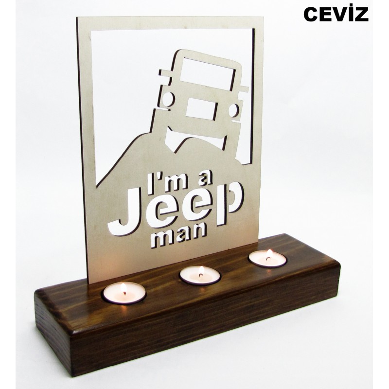 B&D Ahşap Tealight Mumluk Jeep B&D Ahşap Tealight Mumluk Jeep