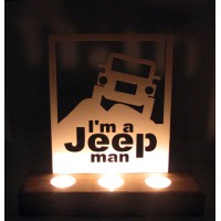 B&D Ahşap Tealight Mumluk Jeep..