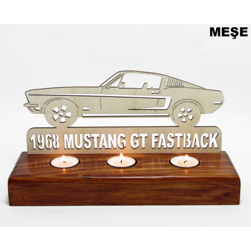 B&D Ahşap Tealight Mumluk Mustang B&D Ahşap Tealight Mumluk Mustang