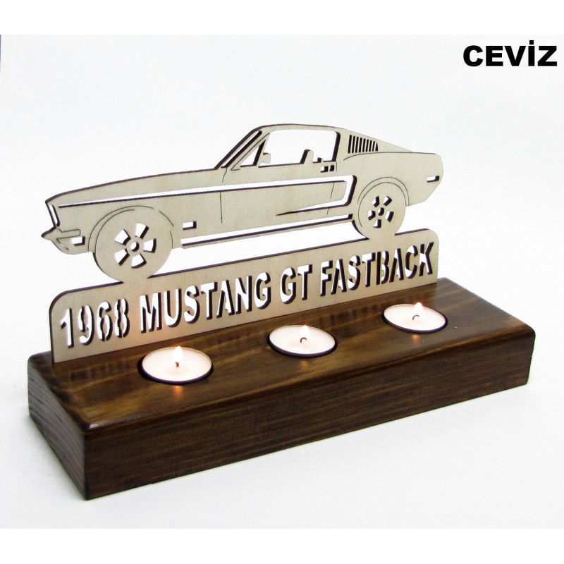 B&D Ahşap Tealight Mumluk Mustang B&D Ahşap Tealight Mumluk Mustang
