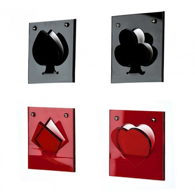 PAD 507 Aces pleksi askılık seti 12x12x4 cm (4'lü set) PAD 507 Aces pleksi askılık seti 12x12x4 cm (4'lü set)