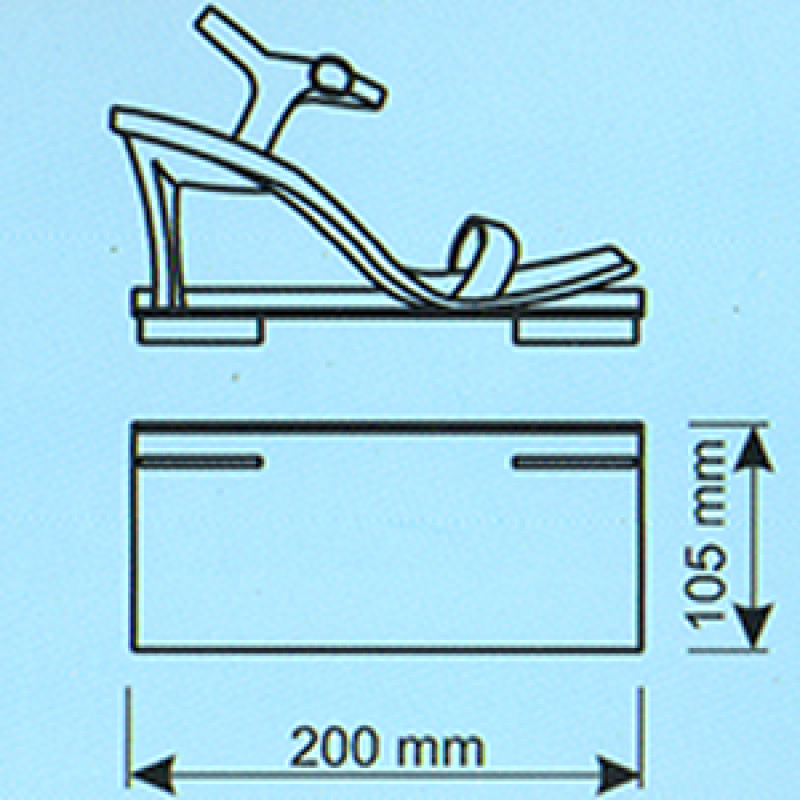 Kanallı pano ayakkabı rafı küçük 200x105x25 mm Kanallı pano ayakkabı rafı küçük 200x105x25 mm