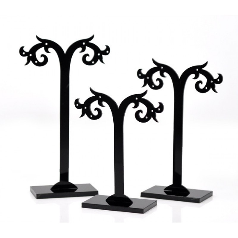 KPS 784 Barok pleksi küpe standı (3'lü set) KPS 784 Barok pleksi küpe standı (3'lü set)