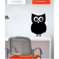 STS 1009 Şaşkın baykuş karatahta sticker (40 x 28 cm)..