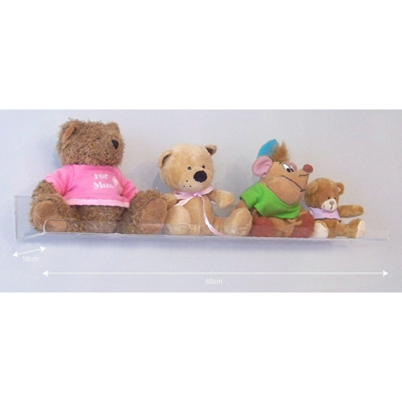 RFT5 1460 - Ön Siperlikli "U'' tipi pleksi duvar rafı (60 x 10 cm) RFT5 1460 - Ön Siperlikli "U'' tipi pleksi duvar rafı (60 x 10 cm)